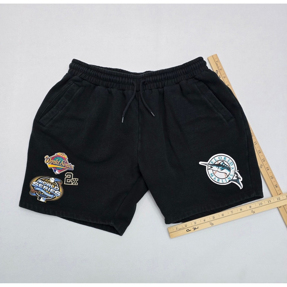 New Era Florida Marlins World Series Champions Shorts Mens Large Black MLB - Picture 12 of 16
